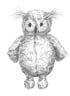 Clementine's Owl Toy, 2012, graphite on watercolour paper, 30 x 42 cm