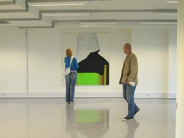 V22 Contemporary Art Collection. Centre: As Grand as England, mixed media on canvas.
