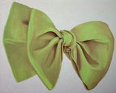 Green Bow, study, 2004, oil and glass beads on board, 41 x 51 cm.