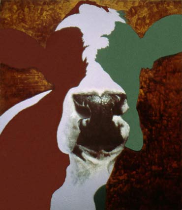 British Delight, 1993, acrylic and sand on canvas, 140 x 120 cm.