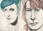 Sketchbook A5-06, 15. Pencil and pitt pen (socialites)