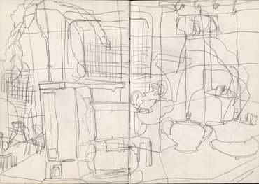 Sketchbook A5-01, 05. Line drawing (domestic objects).