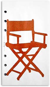 Small Comforts :: Chair 10, Monoprint on Personal Filofax paper.